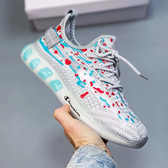 Kanye Yeezy Boost Cabinet Clunky Sneaker ulzzang ins Running Shoes-Gray/White-6021928