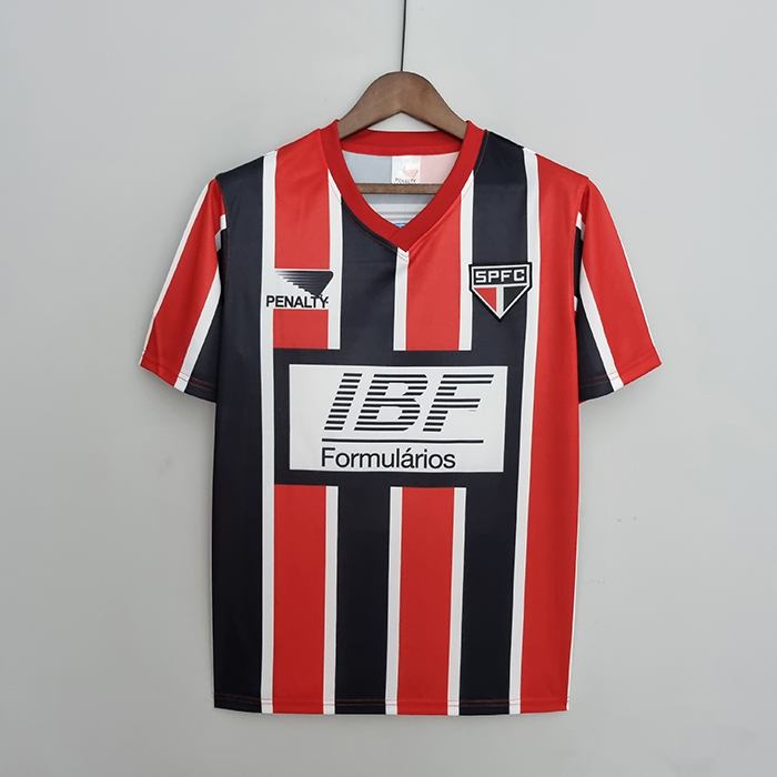 Retro 1991 sao paulo away Jersey version short sleeve-9107882