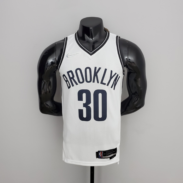 75th Anniversary Curry #30 Brooklyn Nets White NBA Jersey-5687275