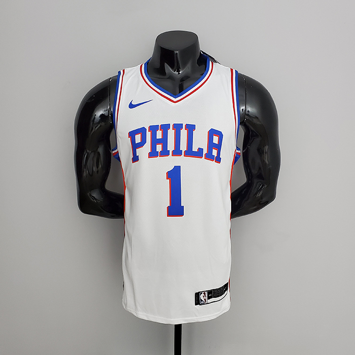 2022 Philadelphia 76ers Harden #1 V-Neck White NBA Jersey-8896204