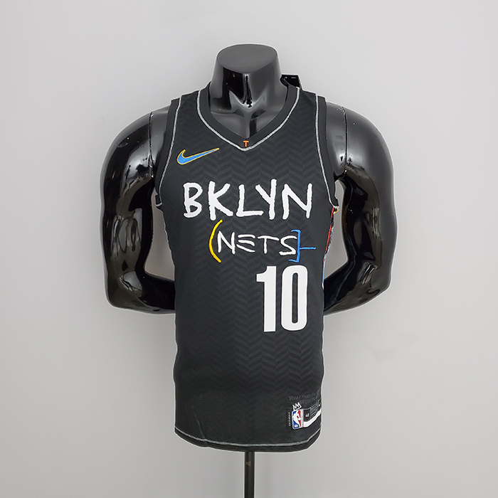Brooklyn Nets Simmons #10 City Edition Black NBA Jersey-2115129