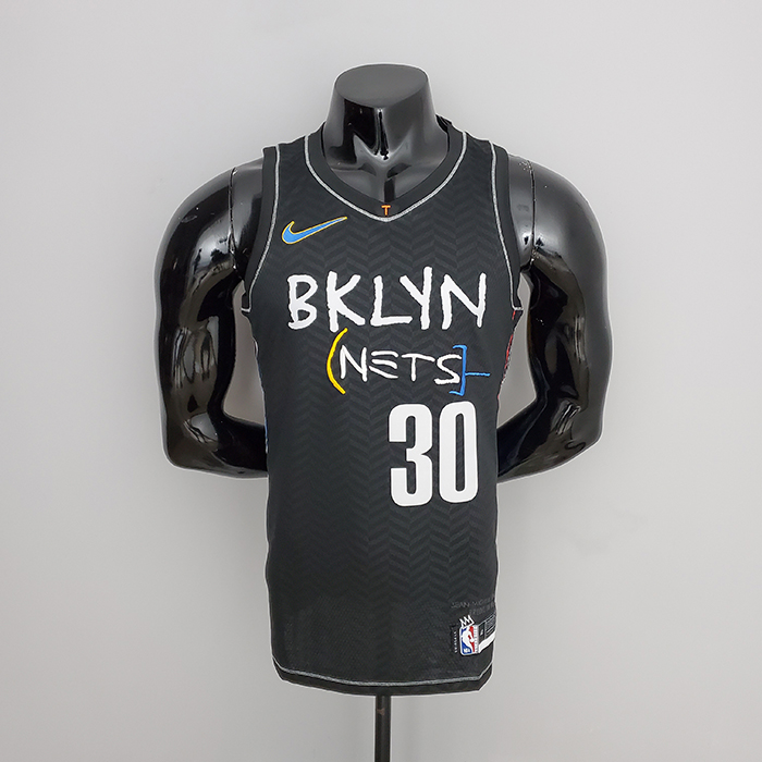 Brooklyn Nets Curry #30 City Edition Black NBA Jersey-308801