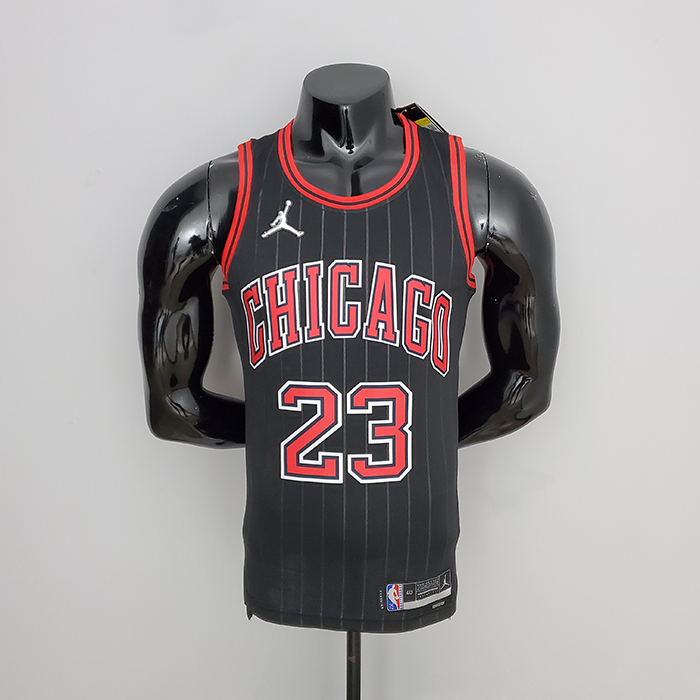 75th Anniversary Jordan #23 Chicago Bulls Flyers Black NBA Jersey-8732180