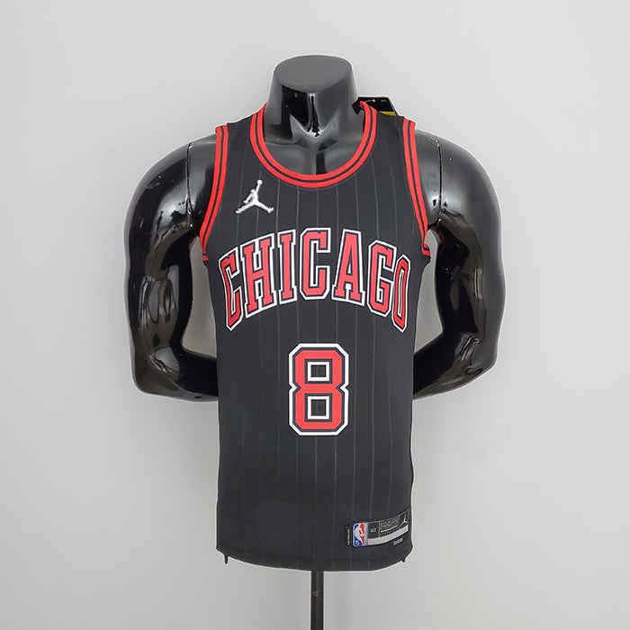75th Anniversary LaVine #8 Chicago Bulls Flyers Black NBA Jersey-8012176