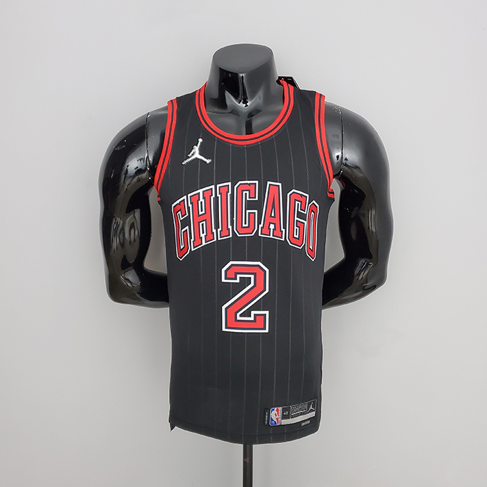 75th Anniversary Ball #2 Chicago Bulls Flyers Black NBA Jersey-6201913
