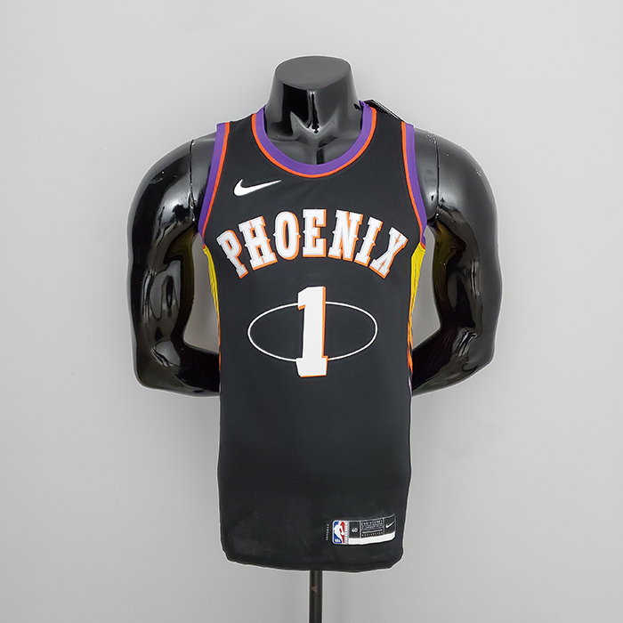2022 Season Booker #1 Suns City Edition Black NBA Jersey-7078645
