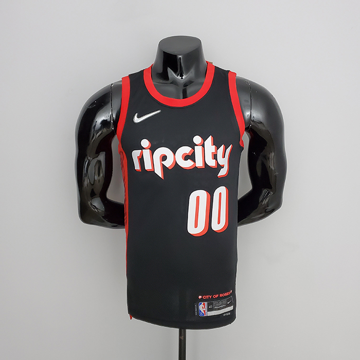 2022 Season Anthony #00 Trail Blazers Urban Edition Black NBA Jersey-9046193