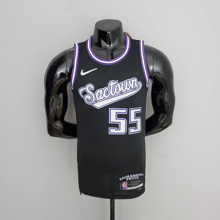 2022 Season Williams #55 Sacramento Kings City Edition Black NBA Jersey-270861