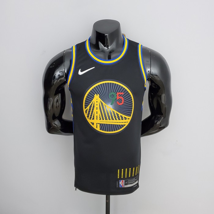 2022 75th Anniversary Golden State Warriors TOSCANO#95 Mexico Edition Black NBA Jersey-5604369