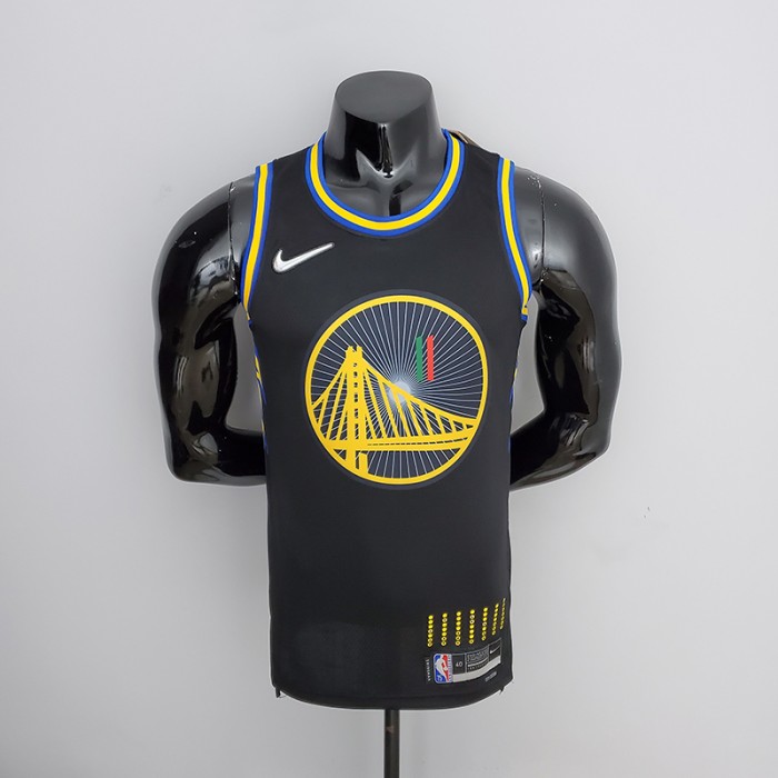 2022 75th Anniversary Golden State Warriors Thompson #11 Mexico Edition Black NBA Jersey-4897280