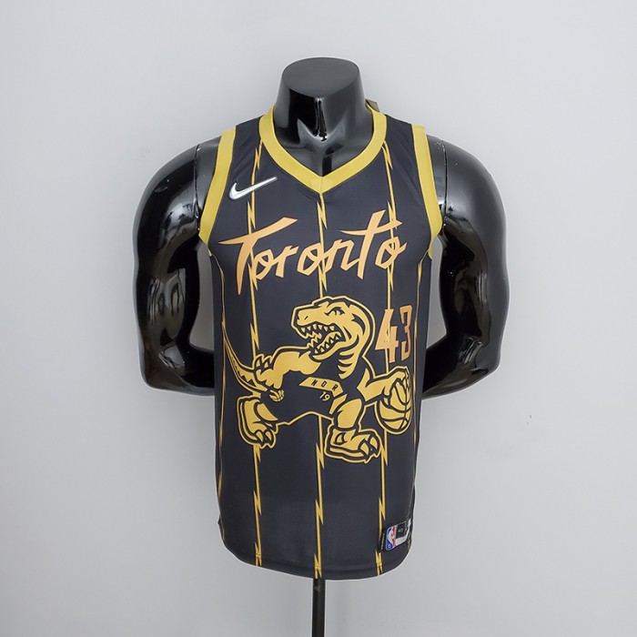 2022 Toronto Raptors SIAKAM#43 City Edition Black NBA Jersey-7184795