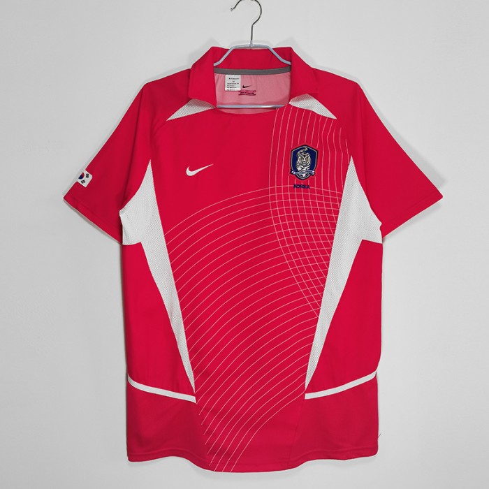 2002/03 Korea Reteo Home Red Black Jersey version short sleeve-5894497