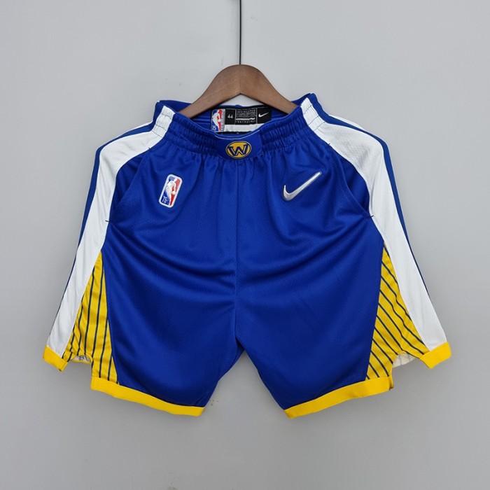 75th Anniversary Golden State Warriors Shorts Blue NBA Jersey Shorts-812369