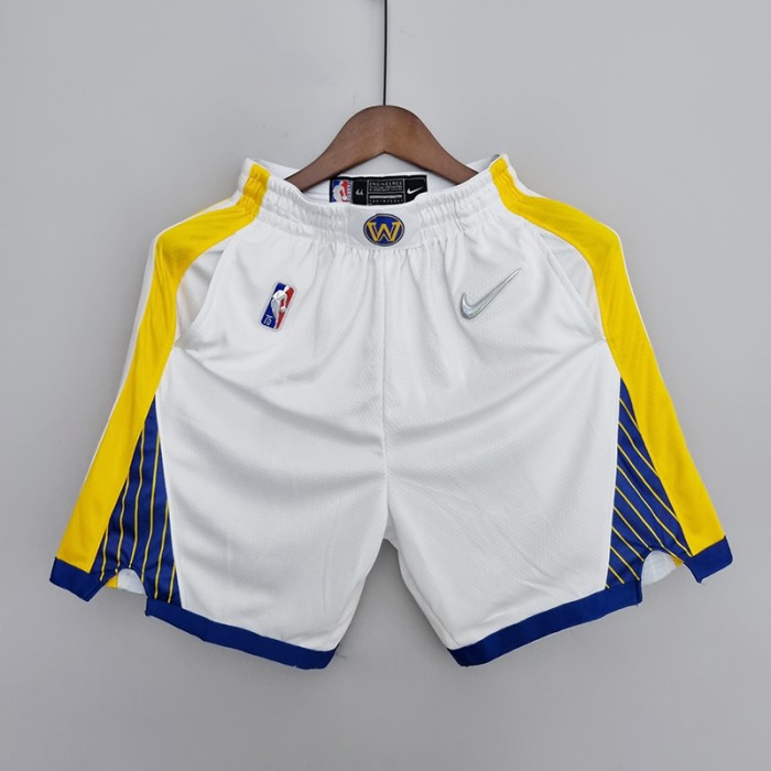 75th Anniversary Golden State Warriors Shorts White NBA Jersey Shorts-2676707
