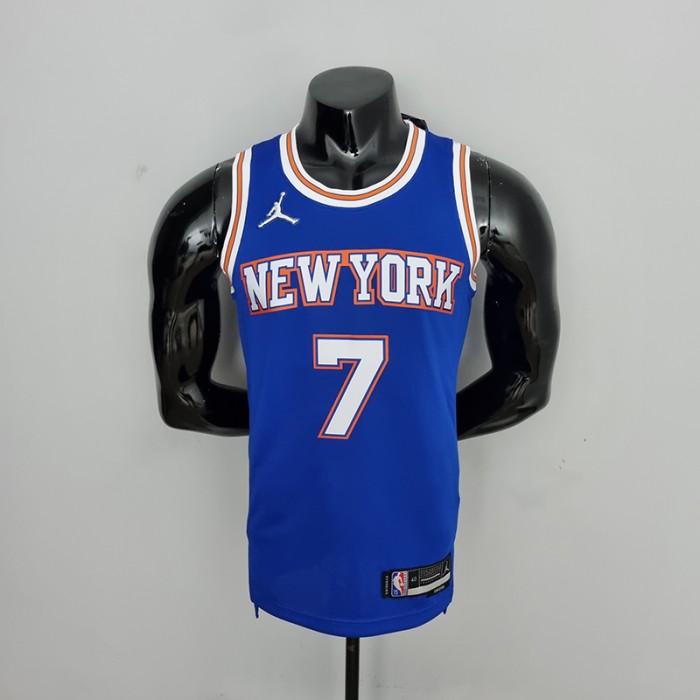 75th Anniversary Anthony #7 New York Knicks Jordan Limited Blue NBA Jersey-8315036