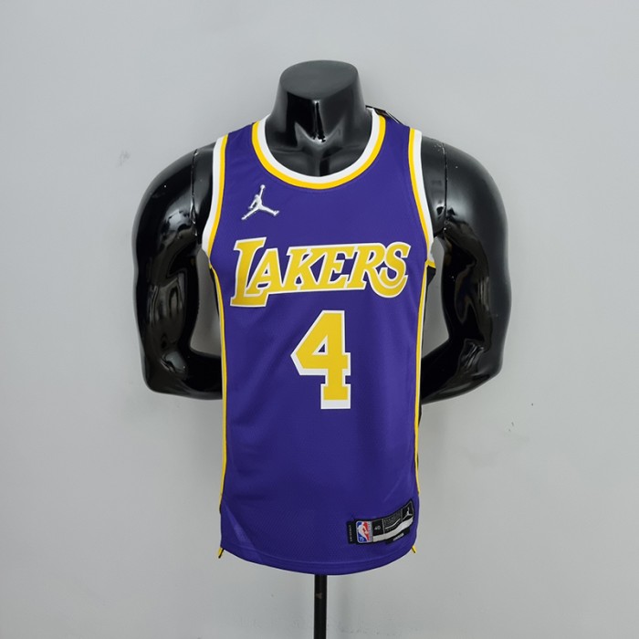75th Anniversary Rondo #4 Los Angeles Lakers Jordan Purple NBA Jersey-5457944