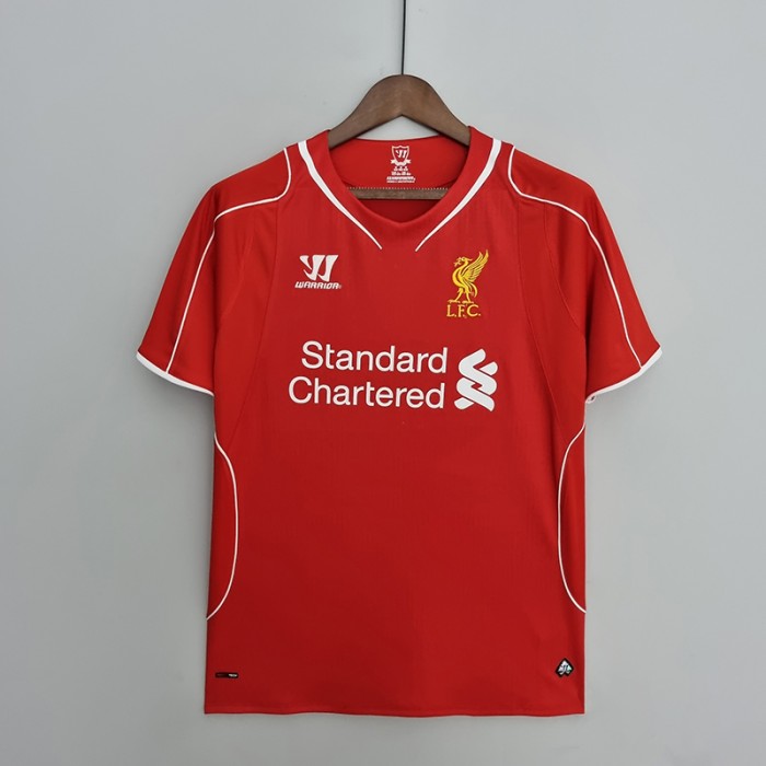 14/15 Retro Liverpool home Red Jersey version short sleeve-1842585