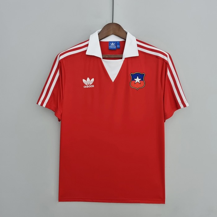 Retro chile 1982 home Red Jersey version short sleeve-2745304