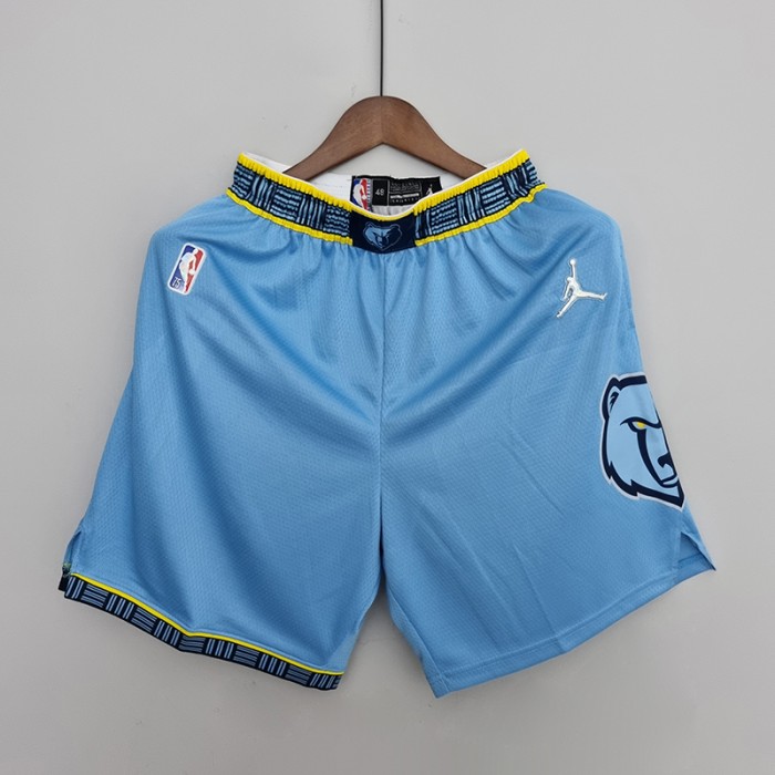 75th Anniversary Memphis Grizzlies Jordan Edition Blue Shorts NBA-6502014