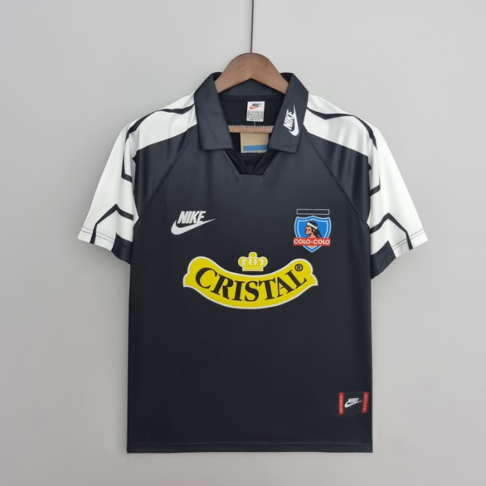 Retro 1995 Colo Colo away Black Jersey version short sleeve-5473306