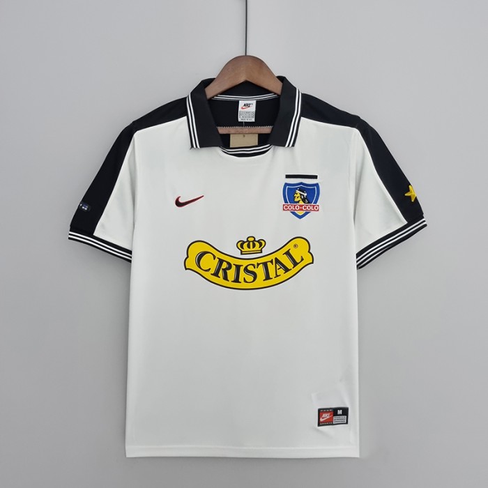 Retro 1999 Colo Colo away White Jersey version short sleeve-8835601