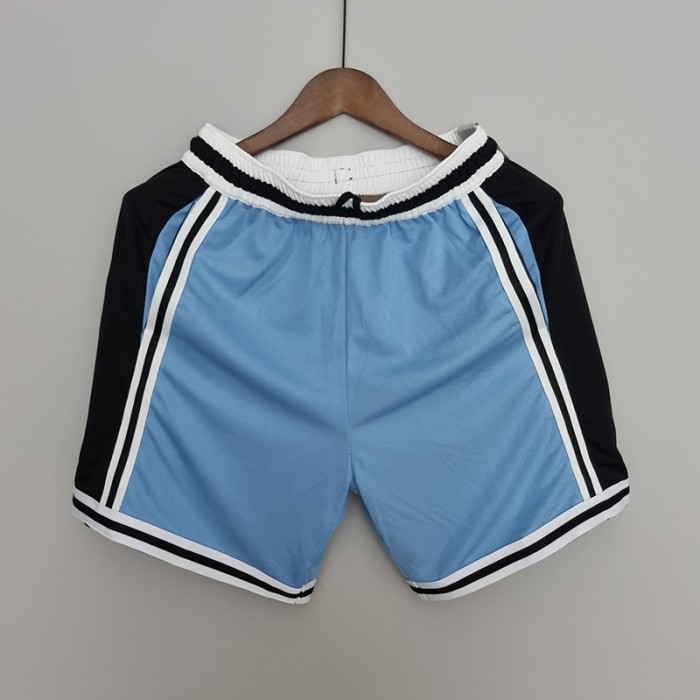 2022 Memphis Grizzlies NBA US Training Shorts Blue Black-8288203