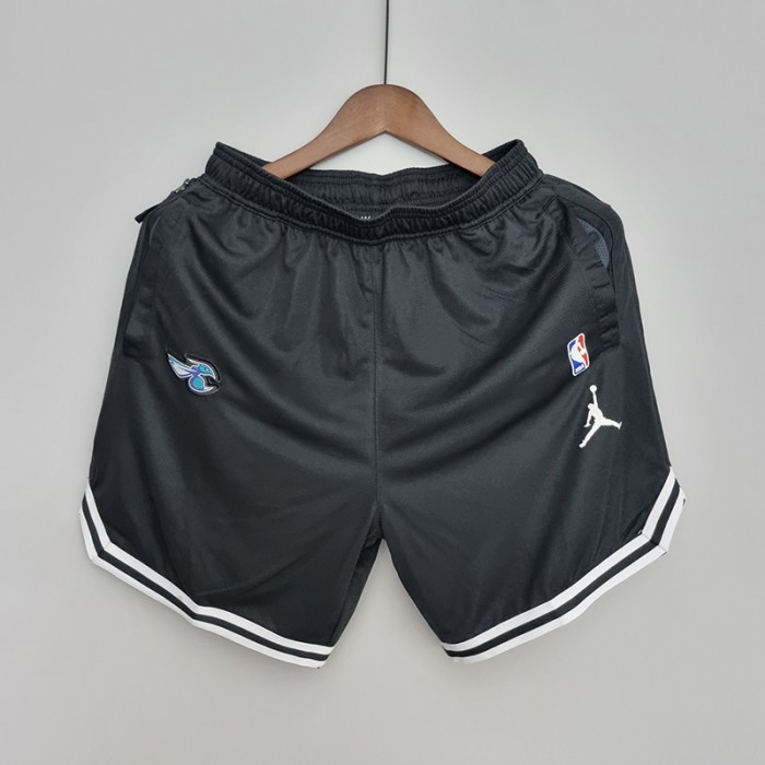 2022 Charlotte Hornets NBA US Training Shorts Black-5796682