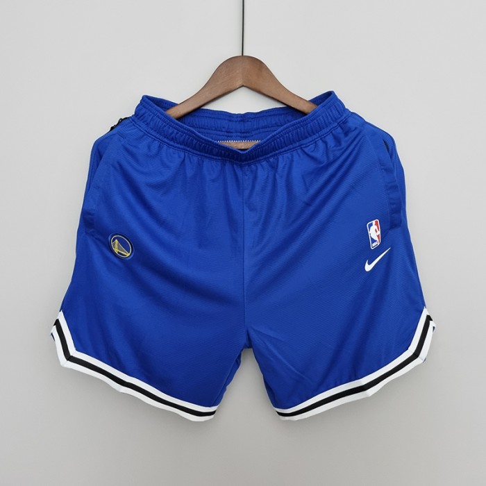 2022 Golden State Warriors NBA US Training Shorts Blue-6502888