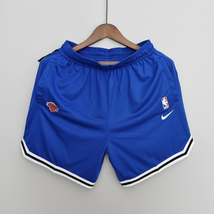 2022 New York Knicks NBA US Training Shorts Blue-5363399