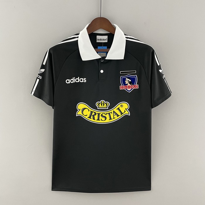 Retro Colo Colo 92/93 away Black Jersey version short sleeve-3457761