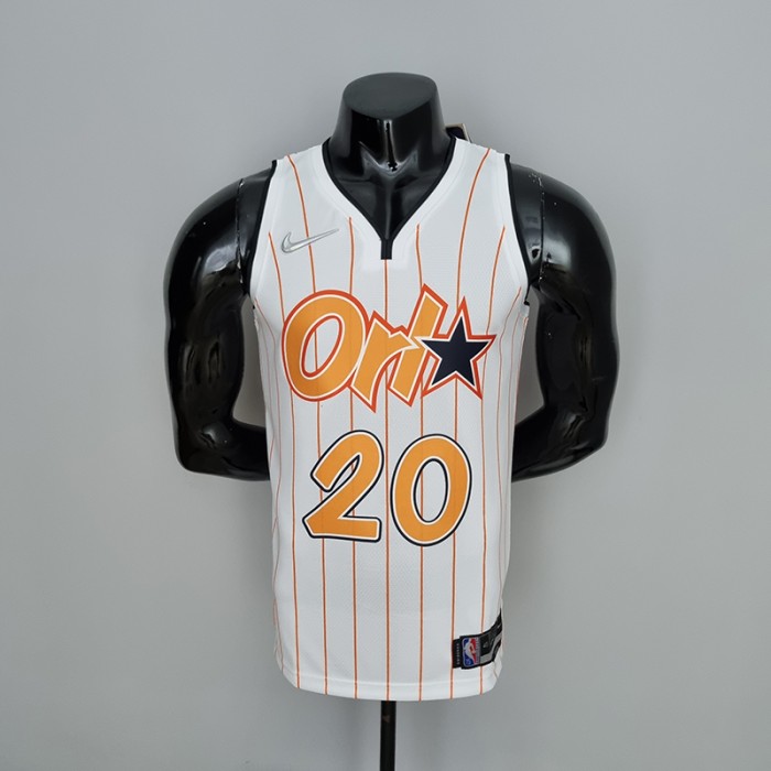 75th Anniversary Orlando Magic Fultz #20 White Orange NBA Jersey-2094641