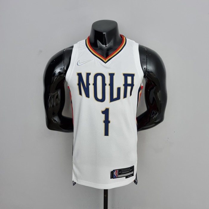2022 New Orleans Pelicans City Edition Williams #1 White NBA Jersey-2807977