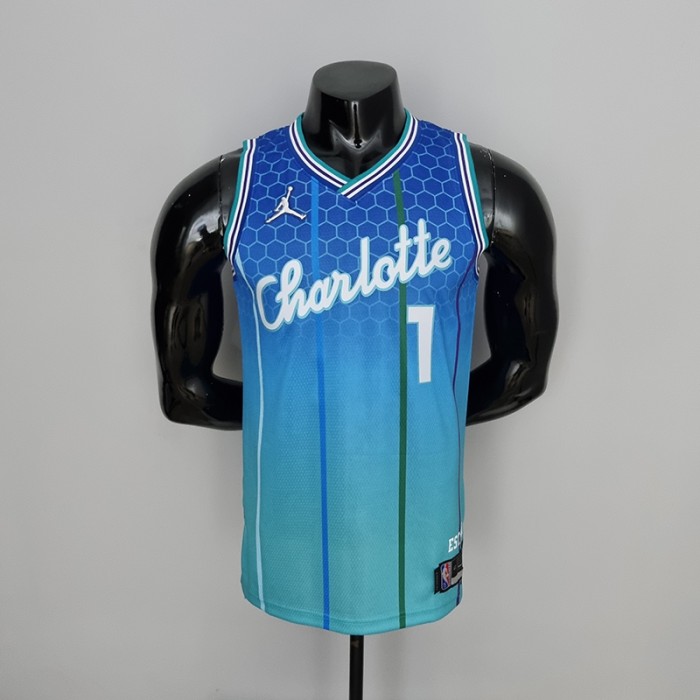 2022 BALL#1 Charlotte Hornets City Edition Blue NBA Jersey-1061469