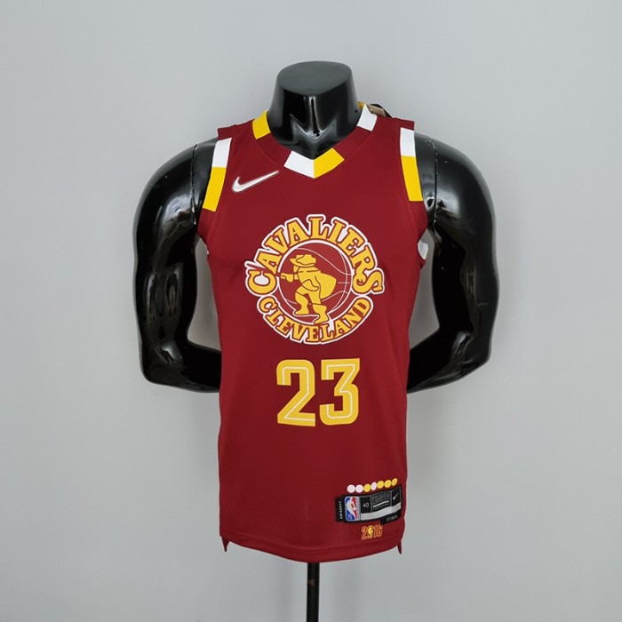 2022 Cleveland Cavaliers JAMES#23 Urban Edition Red NBA Jersey-9378257