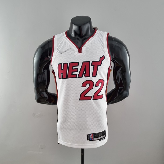 75th Anniversary Miami Heat BUTLER#22 White NBA Jersey-4647024