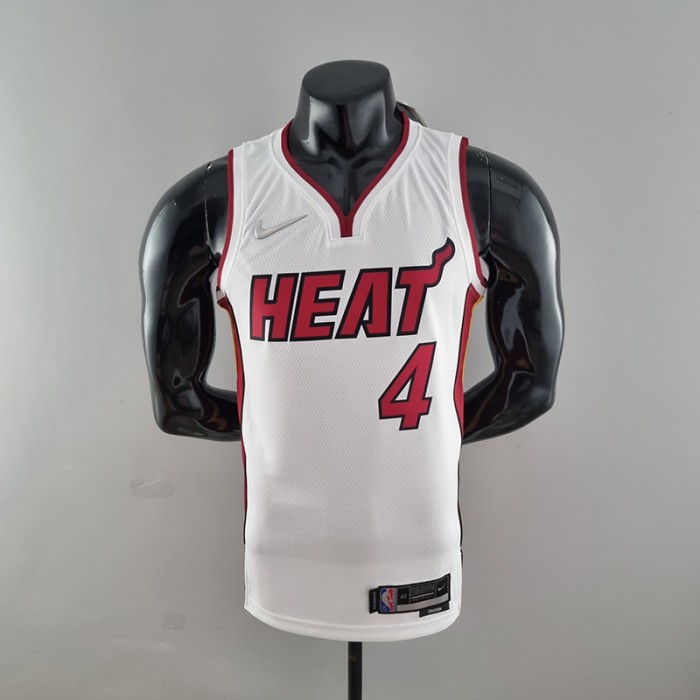 75th Anniversary Miami Heat OLADIPO#4 White NBA Jersey-9831784