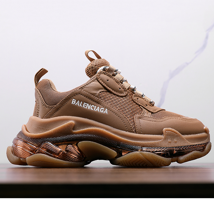 Balenciaga Triple S Sneaker 17FW ins Running Shoes-Brown-9644718