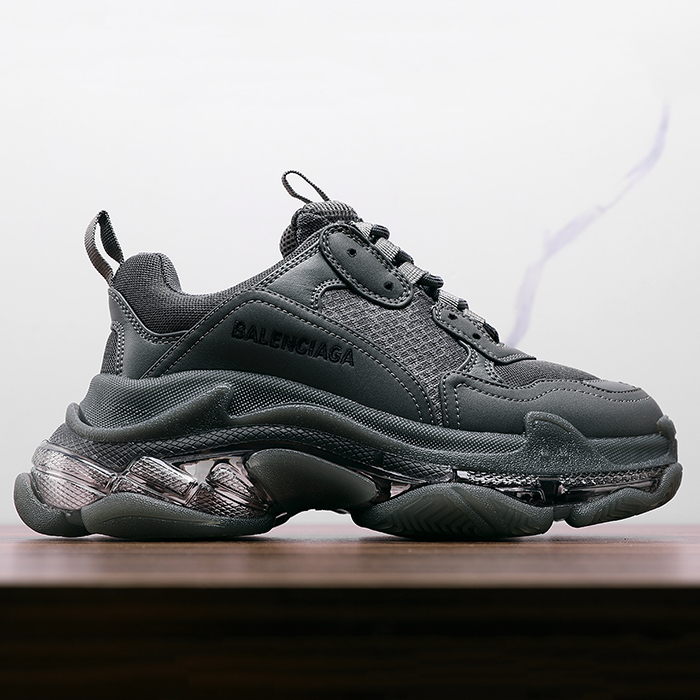 Balenciaga Triple S Sneaker 17FW ins Running Shoes-All Black-7712088