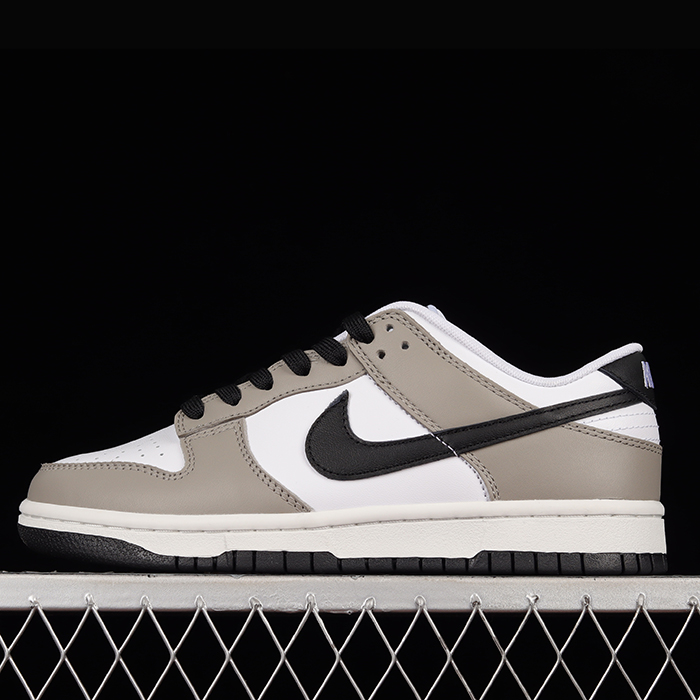SB Dunk Low "Light Smoke Grey" Running Shoes-Gray/White