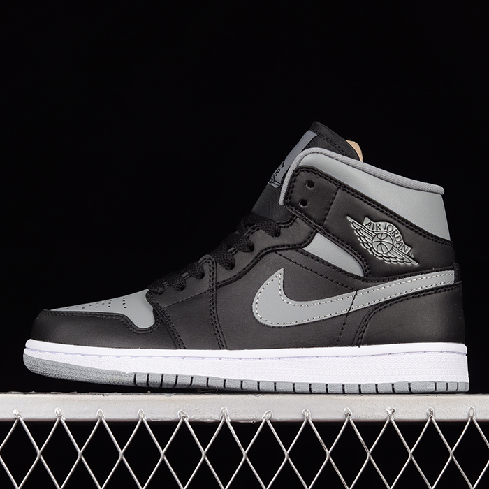 Air Jordan 1 Mid SE AJ1 Running Shoes-Black/Gray-1169403