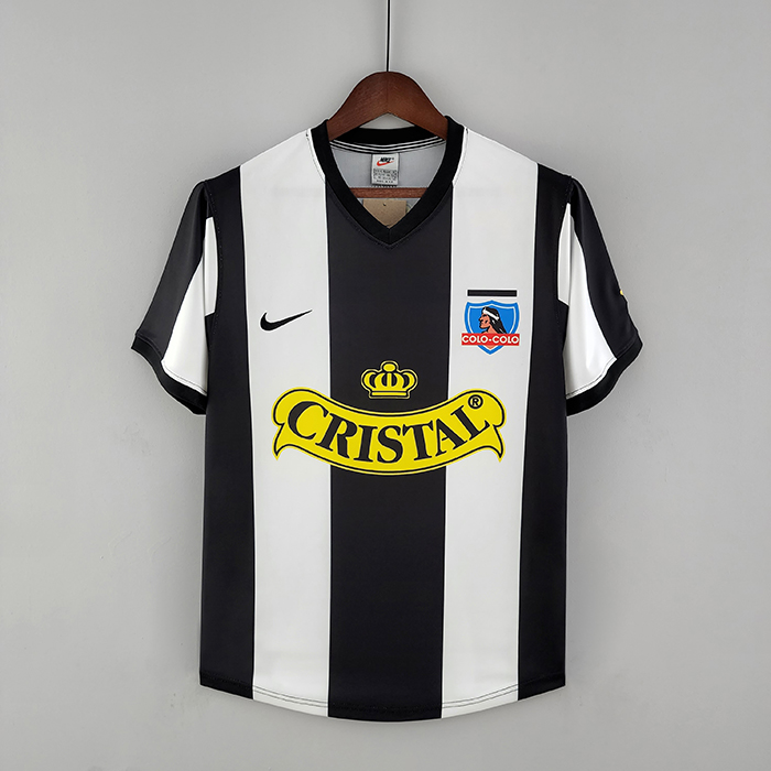 Retro 1999 Colo Colo Third away Black White Jersey version short sleeve-4206133