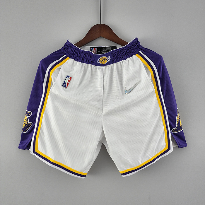 75th anniversary Los Angeles Lakers white NBA shorts-4966057