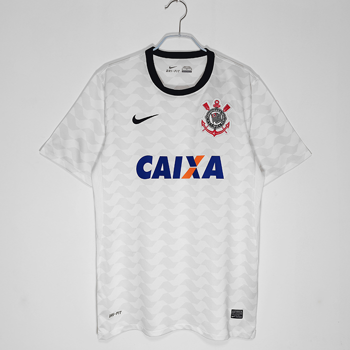 2012 Retro Corinthians home White Jersey version short sleeve-7724295