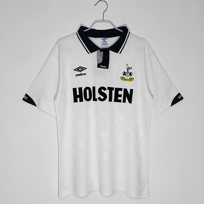 1991/93 Retro Tottenham Hotspur Home White Jersey version short sleeve-1356790