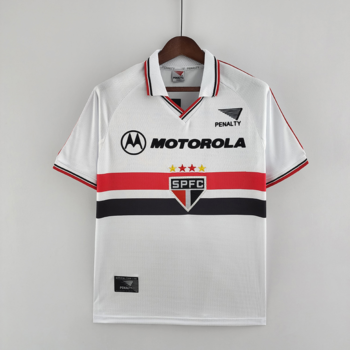 Retro sao paulo 1999 home White Jersey version short sleeve-7498470
