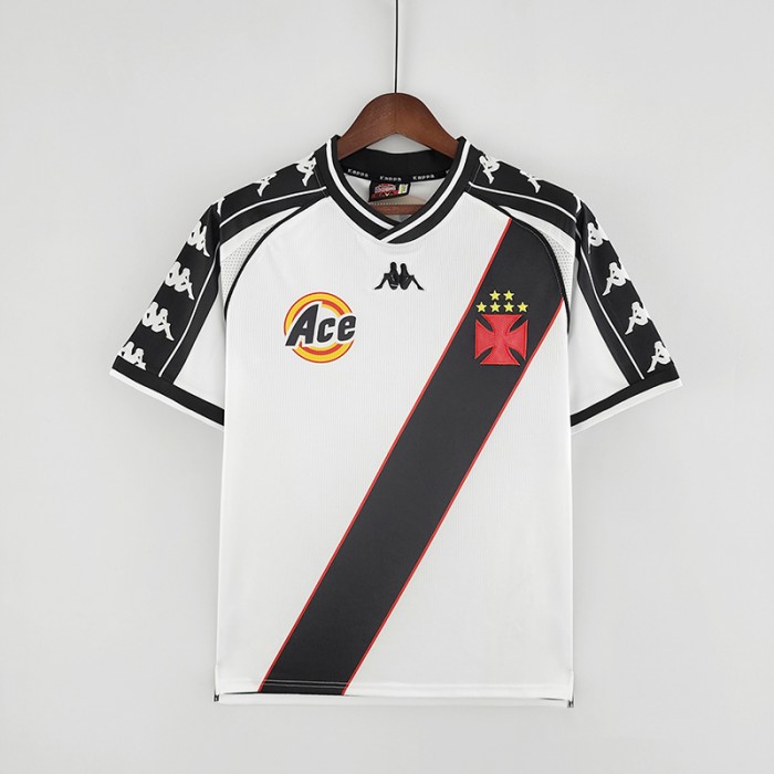 Retro Vasco da Gama 2000 White Black Jersey version short sleeve-8885485
