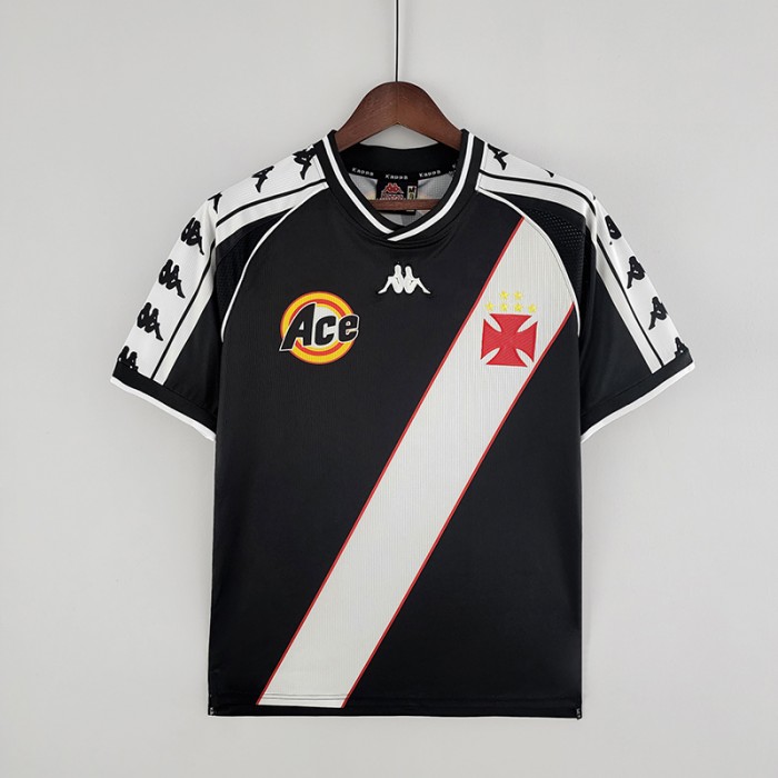 Retro Vasco da Gama 2000 Black White Jersey version short sleeve-5803694