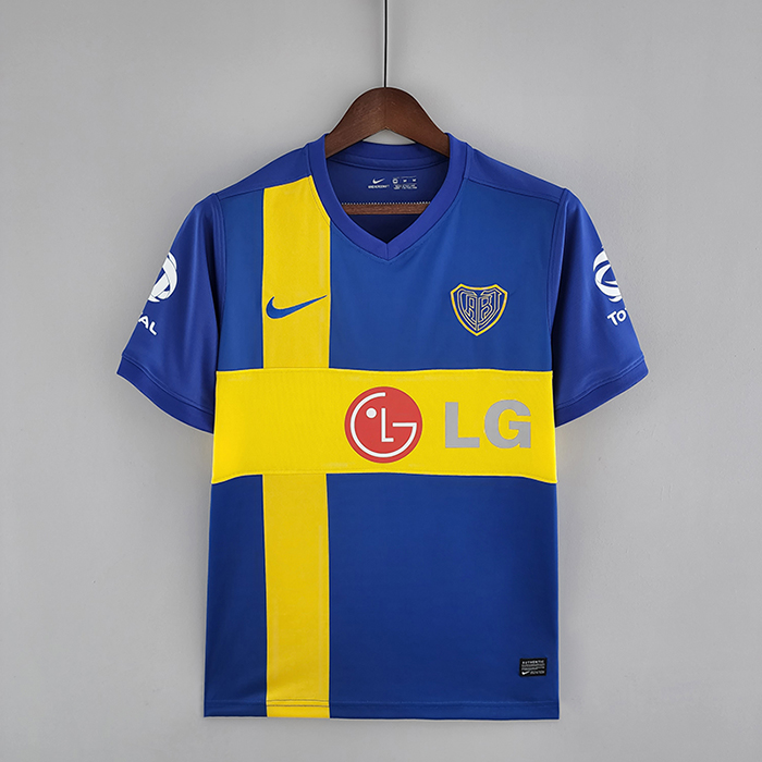 Retro Boca Juniors 09/10 home Blue Yellow Jersey version short sleeve-1716146