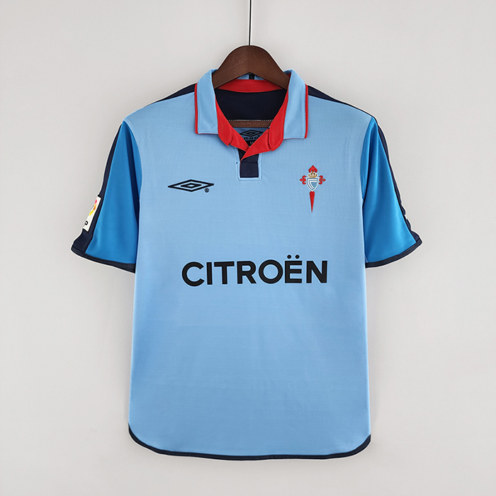 Retro 02/04 Celta home Blue Jersey version short sleeve-8090922