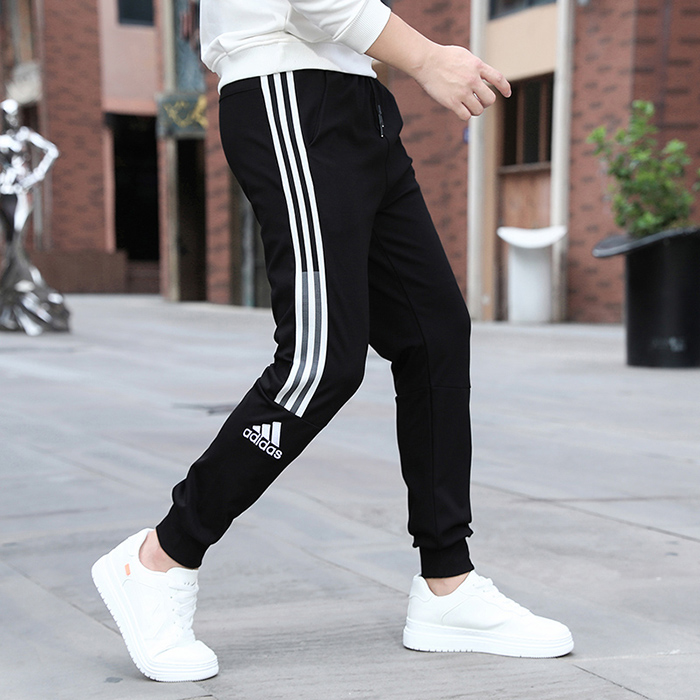 Fashion Casual Long Pants-Black/White-2759619
